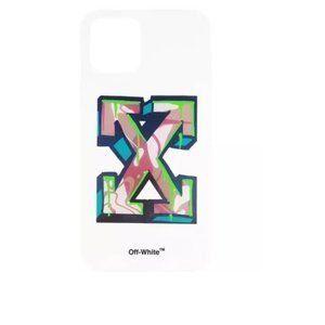 NIB $200 AUTHENTIC OFF WHITE ARROW GRAFFITI IPHONE 12 / 12 PRO MAX PHONE CASE